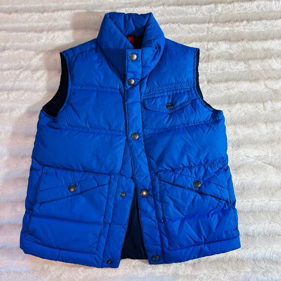 Boy’s Lands End Puffer Vest Blue Size 7 - Picture 1 of 6